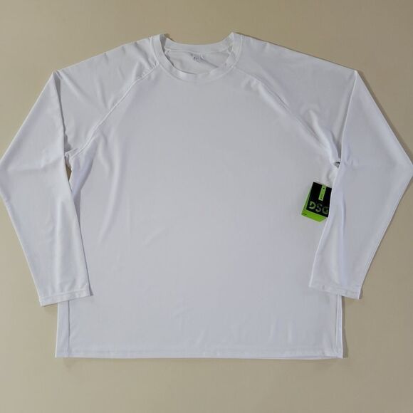 DSG Men's White Manny Long Sleeve Rash Guard Tee - Picture 2 of 10